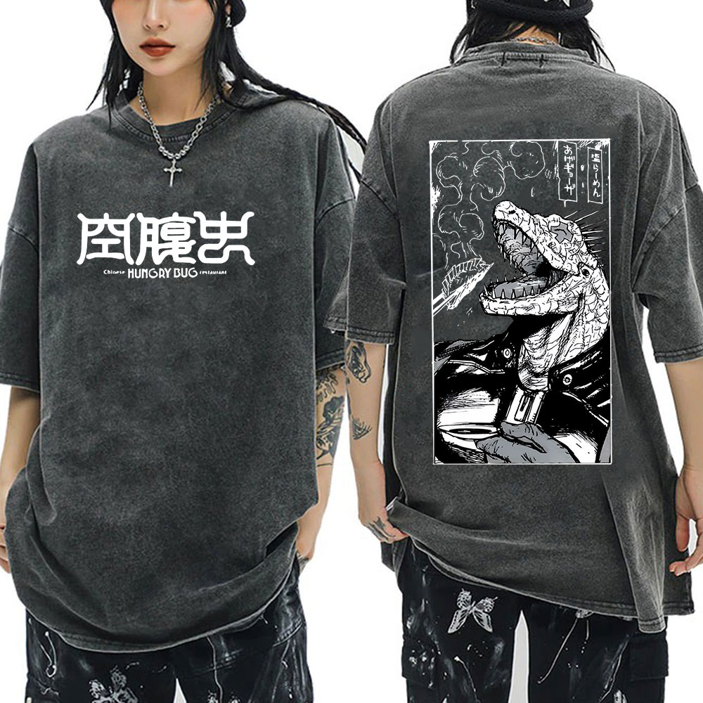 Vintage Fashion Bug - อะนิเมะโดโรเฮโดโร ฮังเกร บักก์ ไคแมนเสื้อยืดวินเทจสำหรับผู้ชายเสื้อผ้าผู้หญิงเสื้อยืดแฟชั่นเสื้อยืดโอเวอร์ไซส์ผ้าฝ้ายเสื้อยืดลำลอง