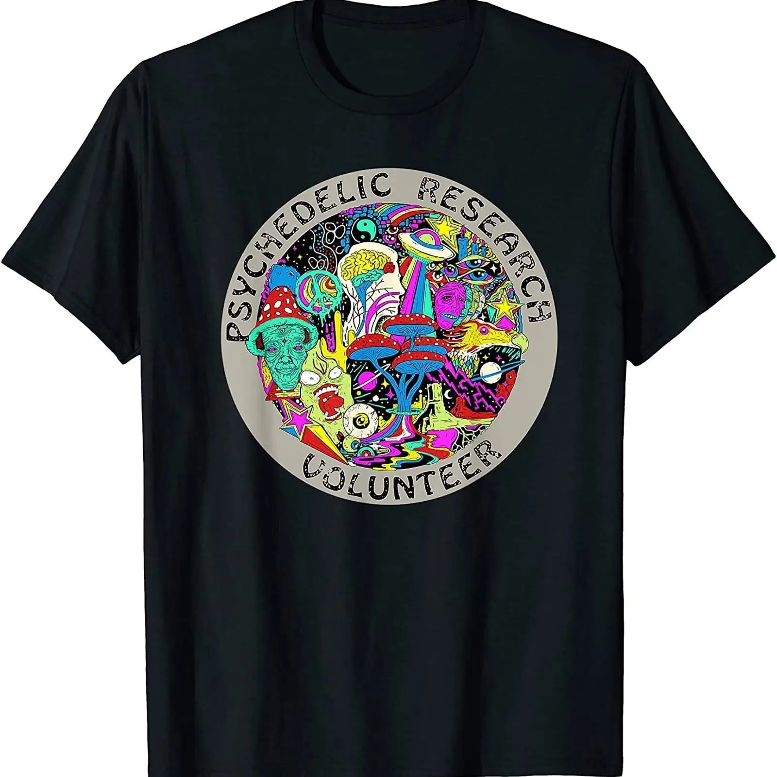 Vintage Fashion Research - เสื้อยืดลายเห็ดไซเคเดลิก NEW LIMITED รุ่นวินเทจ ลุคแฟชั่น ซักแล้วใส่สบาย