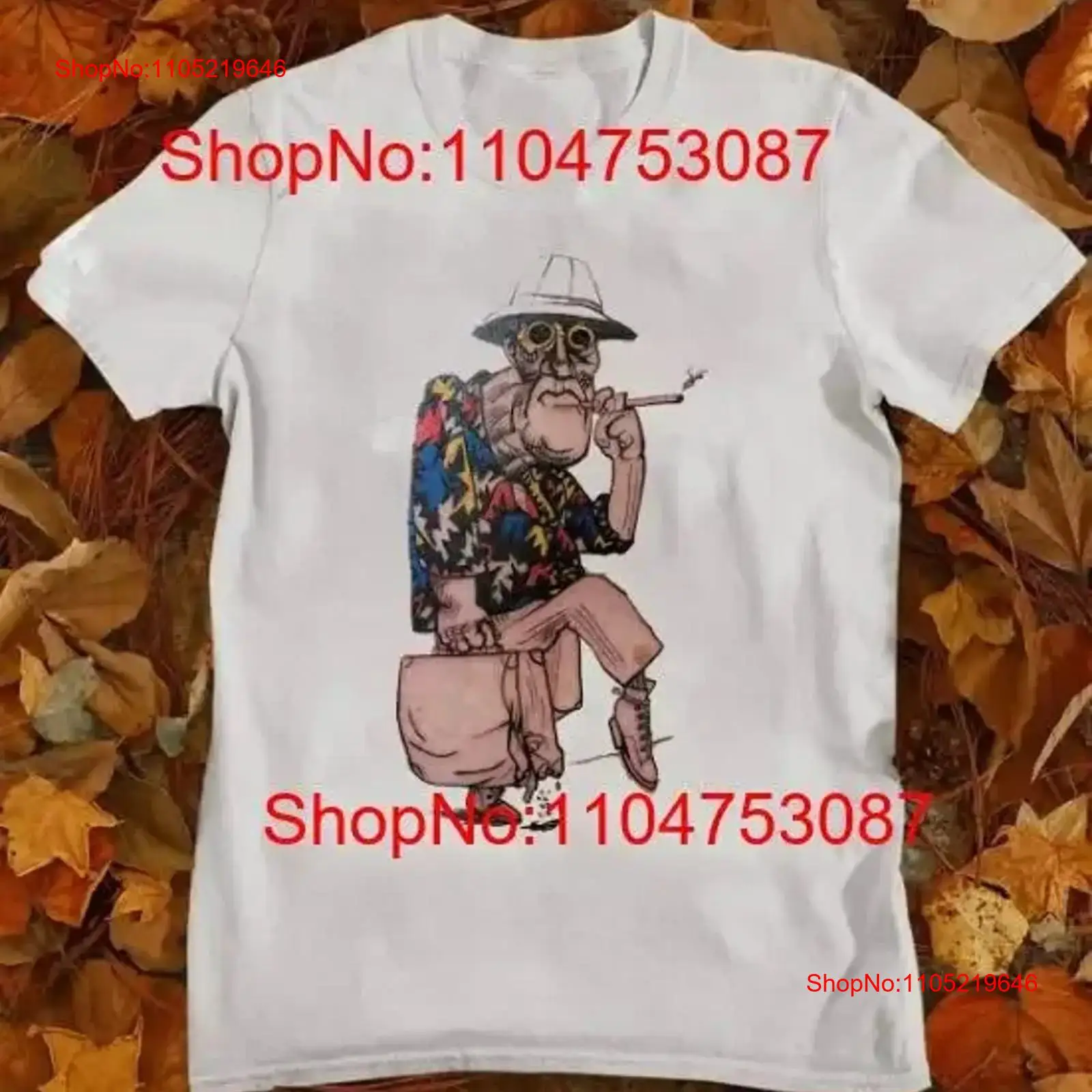 Vintage Vegas Fashion - เสื้อยืดสีขาว Fear Loathing ในลาสเวกัส ไซส์ S