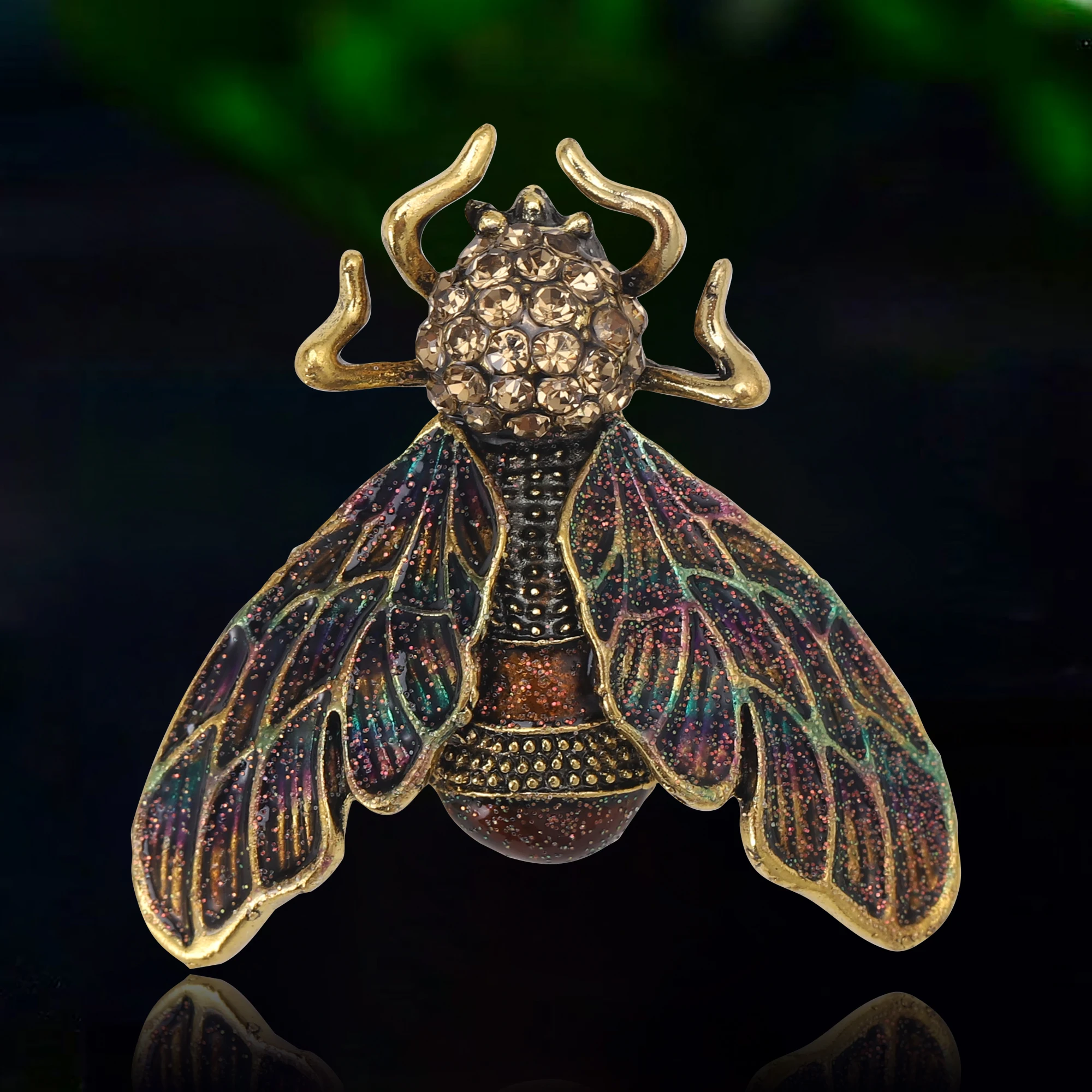 Vintage Fashion Bug - Vintage Rhinestone Bug เข็มกลัดสําหรับผู้หญิงเคลือบแมลง Pin งานปาร์ตี้หรูหราใหม่ของขวัญกระเป๋าเป้สะพายหลังตกแต่งเสื้อผ้าอุปกรณ์เสริม