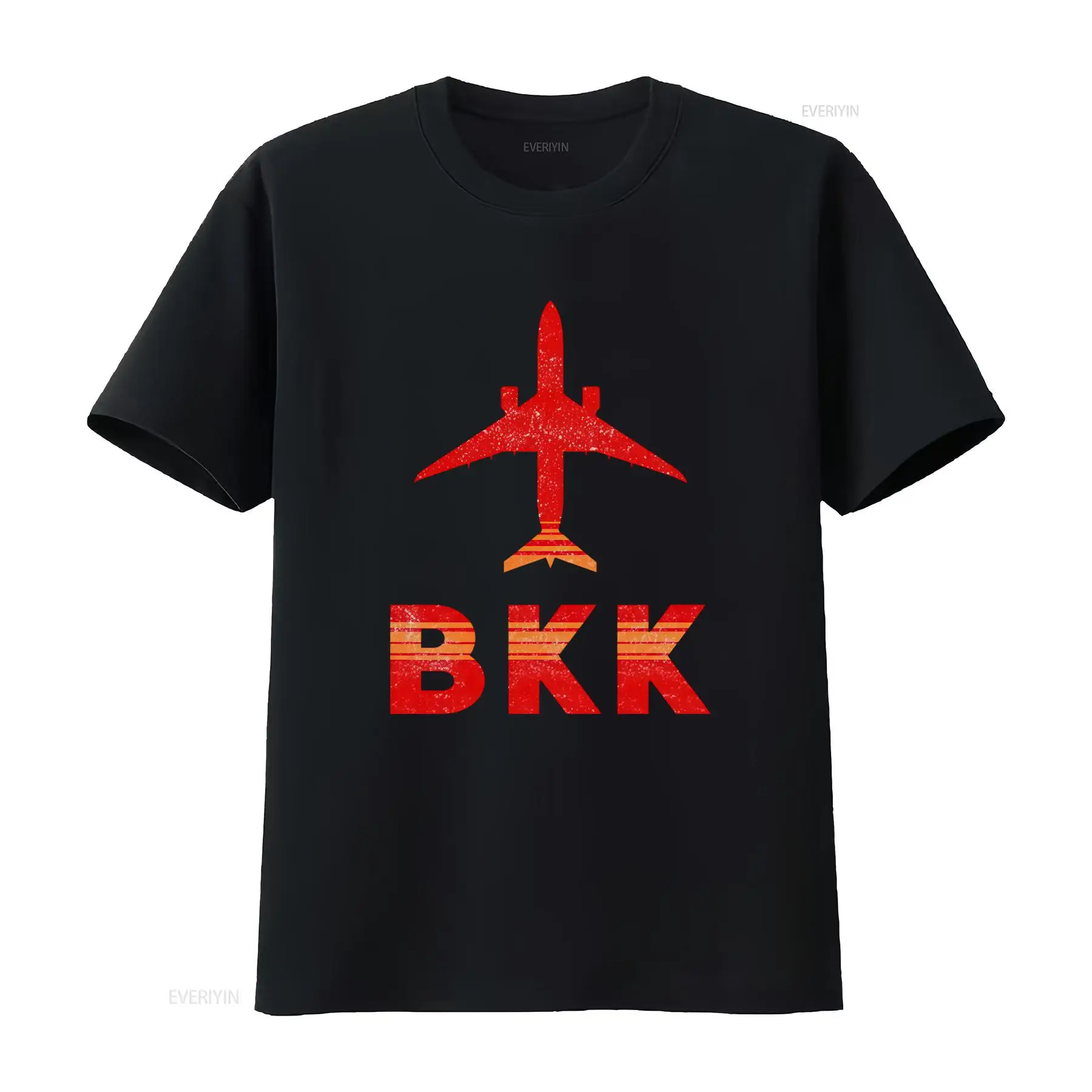 Vintage Fashion Bangkok - เสื้อยืดลายพิมพ์เครื่องบินสุดเท่ห์ สไตล์วินเทจ ระบายอากาศได้ดี สำหรับแฟชั่นลำลอง สนามบินสุวารนบูรี กรุงเทพฯ