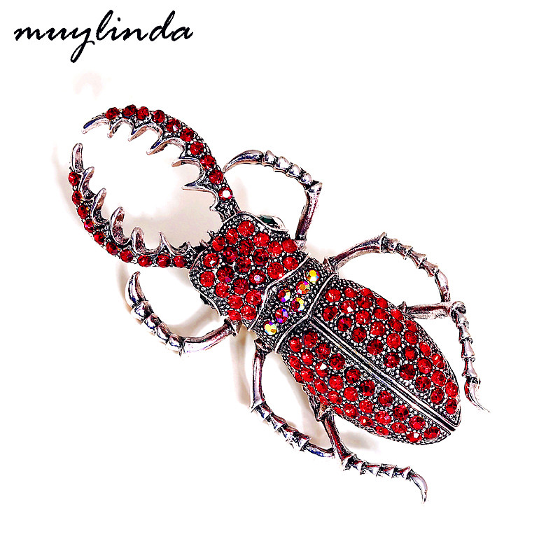 Vintage Fashion Bug - Muylinda Bug เข็มกลัด Pin Rhinestone ผู้หญิง