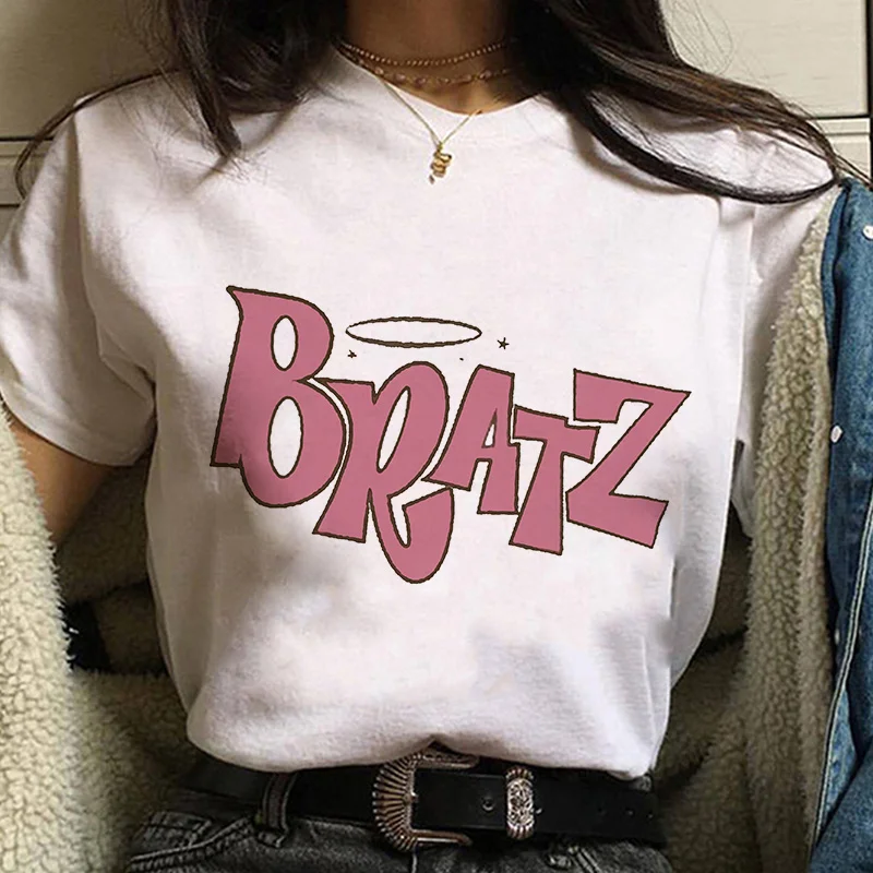 Tie Dye Shirt Vintage - เสื้อยืด Y2k Bratz สไตล์ฮาราจูกุสวยงามสีขาวเสื้อยืดลำลอง2021ฤดูร้อนแฟชั่นใหม่เสื้อยืดผู้หญิง