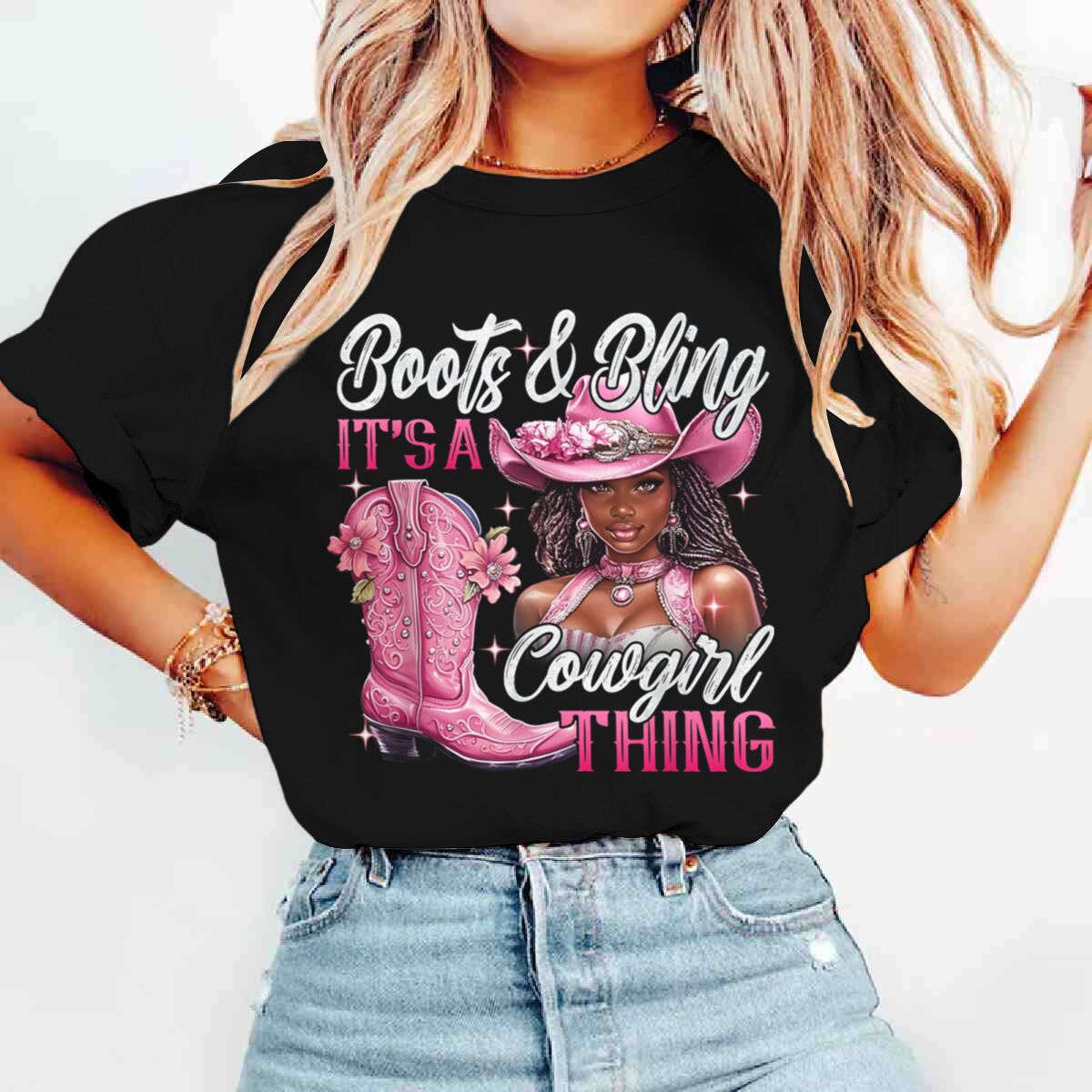 Tie Dye Shirt Vintage - Retro Boots & Bling มันเป็น Cowgirl