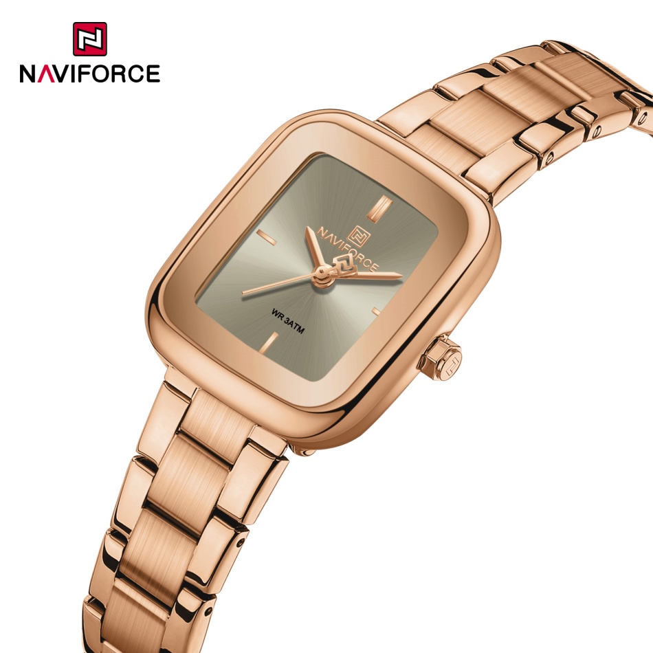 Vintage Fashion Watches - นาฬิกาข้อมือแฟชั่นวินเทจ NAVIFORCE รุ่นใหม่สำหรับผู้หญิง กันน้ำ 30 เมตร