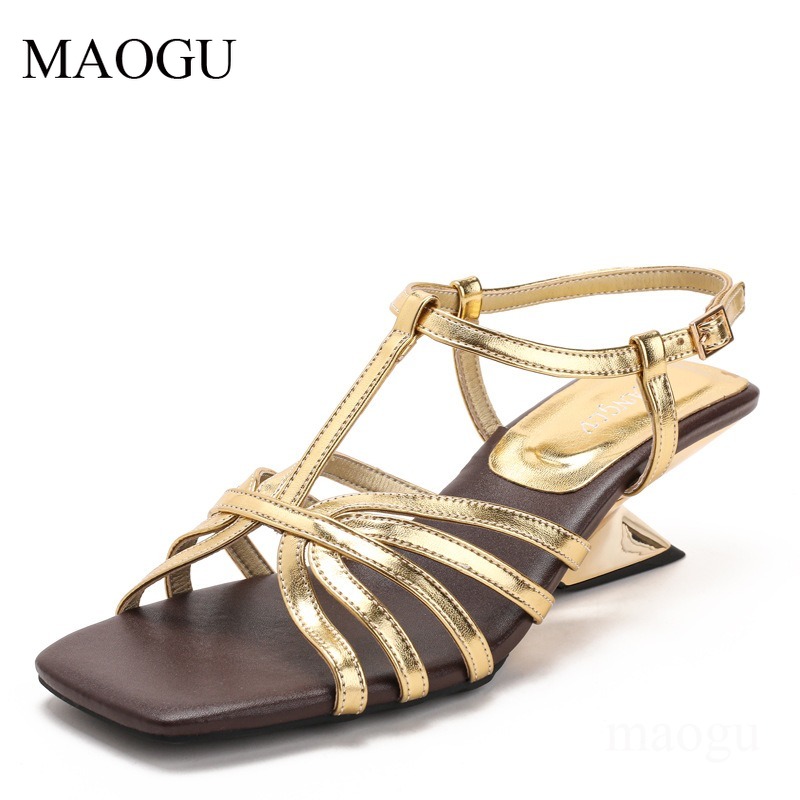 Vintage Fashion Female - ขนาด 35-42 รองเท้าแตะผู้หญิงสไตล์กลาดิเอเตอร์สไตล์ฝรั่งเศสวินเทจหญิงสง่างามรองเท้าลำลองฤดูร้อนแฟชั่นกลางแจ้งซานดาเลียส เด มูเยร์