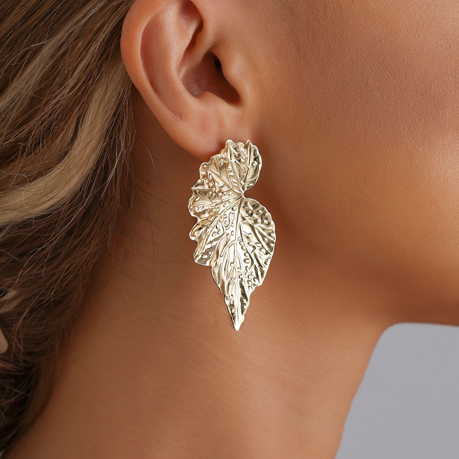 Boho Chic Leaf ต่างหู 3D Textu - Vintage Fashion Instagram บทวิจารณ์และราคา