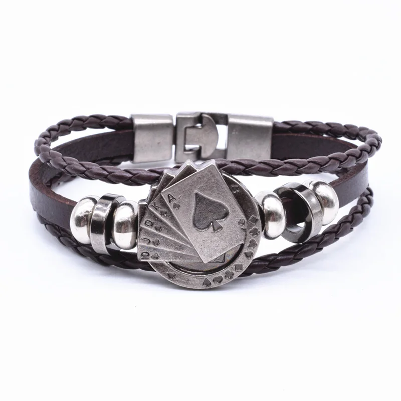 สร้อยข้อมือหนังถักหลายชั้นสไตล - Vintage Vegas Fashion บทวิจารณ์และราคา