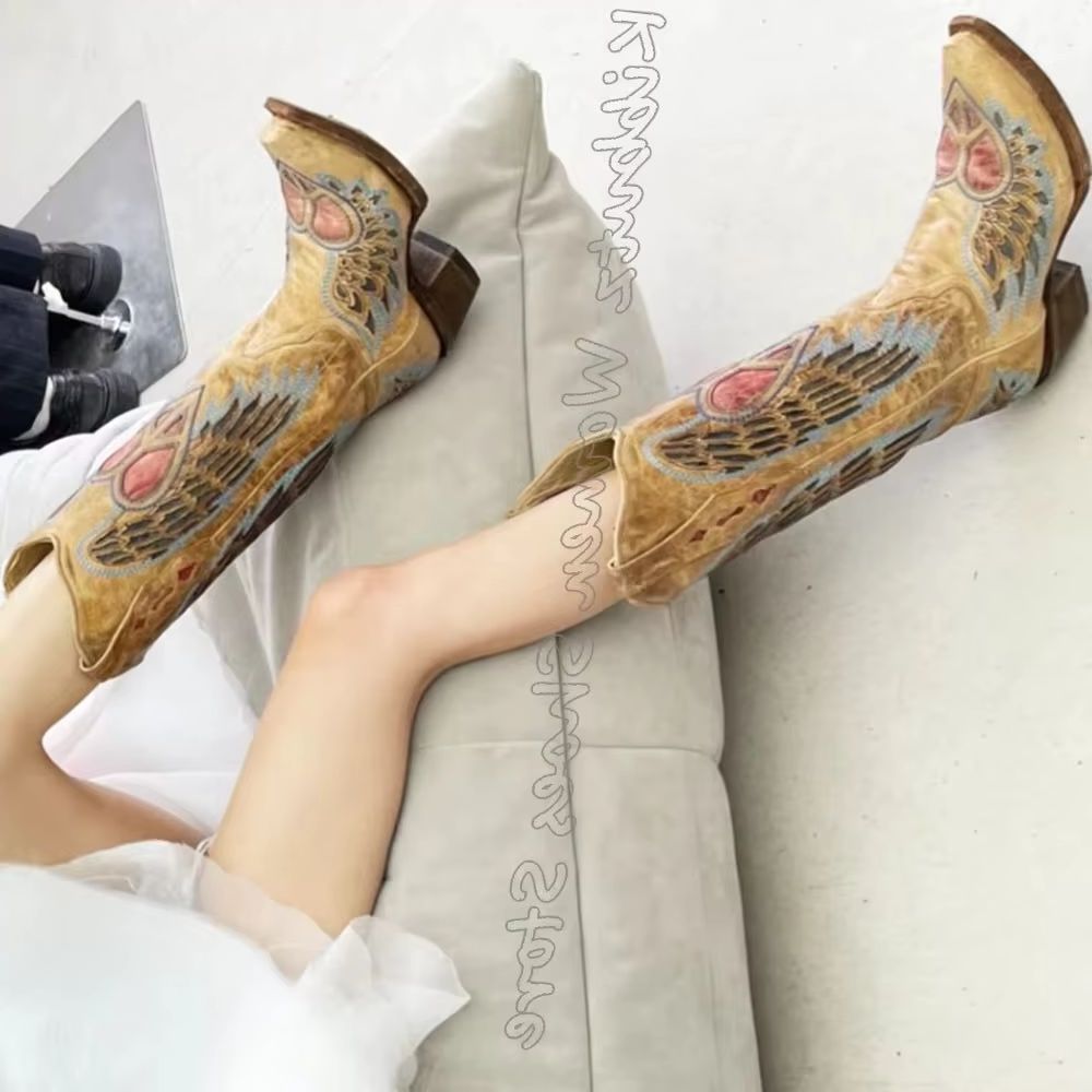 รองเท้าบูทคาวบอยปักลายสไตล์วิน - Vintage Fashion Boots บทวิจารณ์และราคา