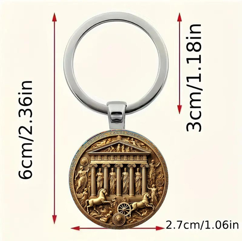 พวงกุญแจรูปวัดกรีกโบราณ ลายกุญ - Vintage Fashion Enthusiasts บทวิจารณ์และราคา