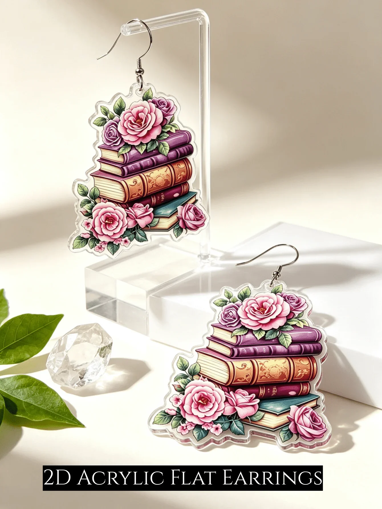 ต่างหูจี้รูปหนังสือและดอกไม้หล - Vintage Fashion Coloring Book บทวิจารณ์และราคา