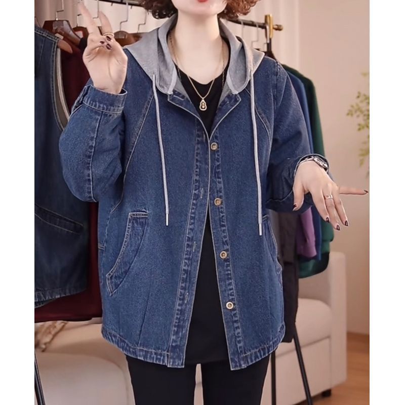 แจ็คเก็ตยีนส์คุณภาพสูงสไตล์ยุโ - Patchwork Jean Jacket บทวิจารณ์และราคา
