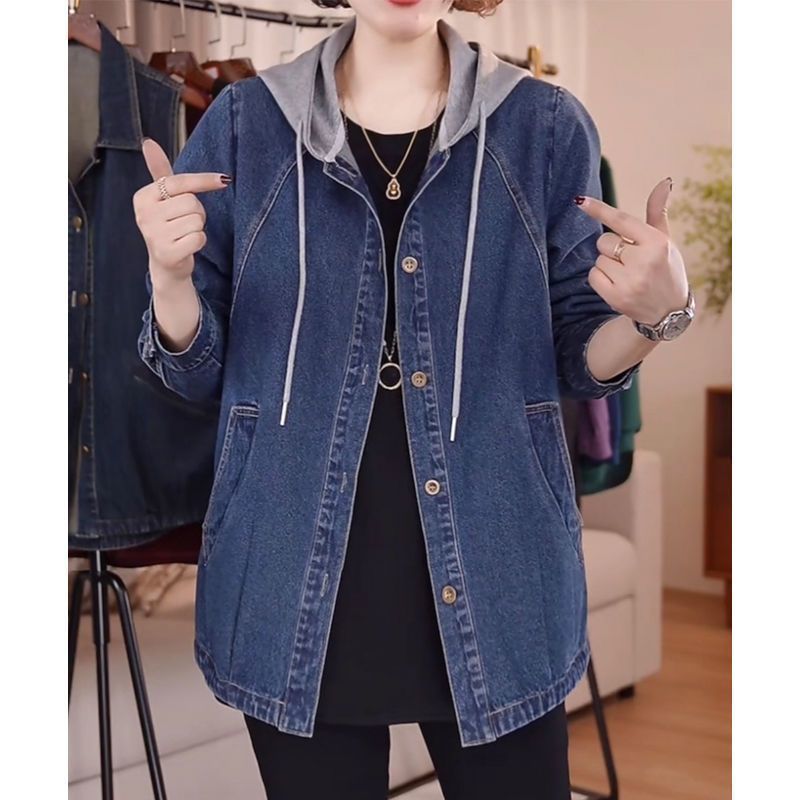 แจ็คเก็ตยีนส์คุณภาพสูงสไตล์ยุโ - Patchwork Jean Jacket บทวิจารณ์และราคา