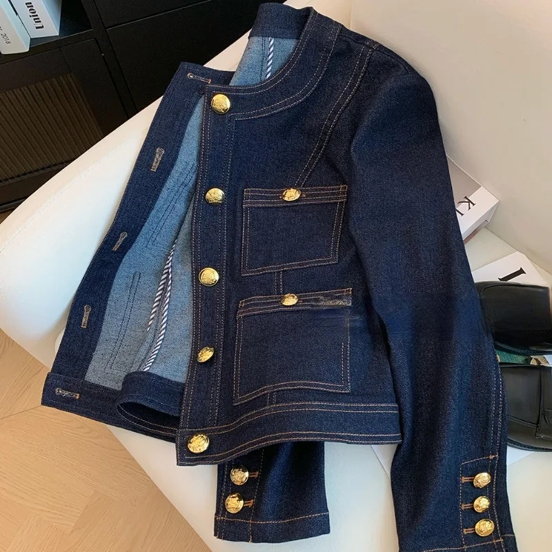 เสื้อโค้ทเดนิมสไตล์เกาหลีลำลอง - Vintage Fashion Korea บทวิจารณ์และราคา