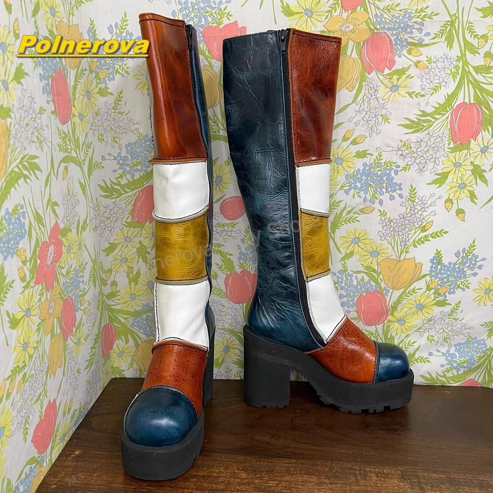 รองเท้าบูทหนังทรงสูงถึงเข่าสไต - Vintage Fashion Boots บทวิจารณ์และราคา