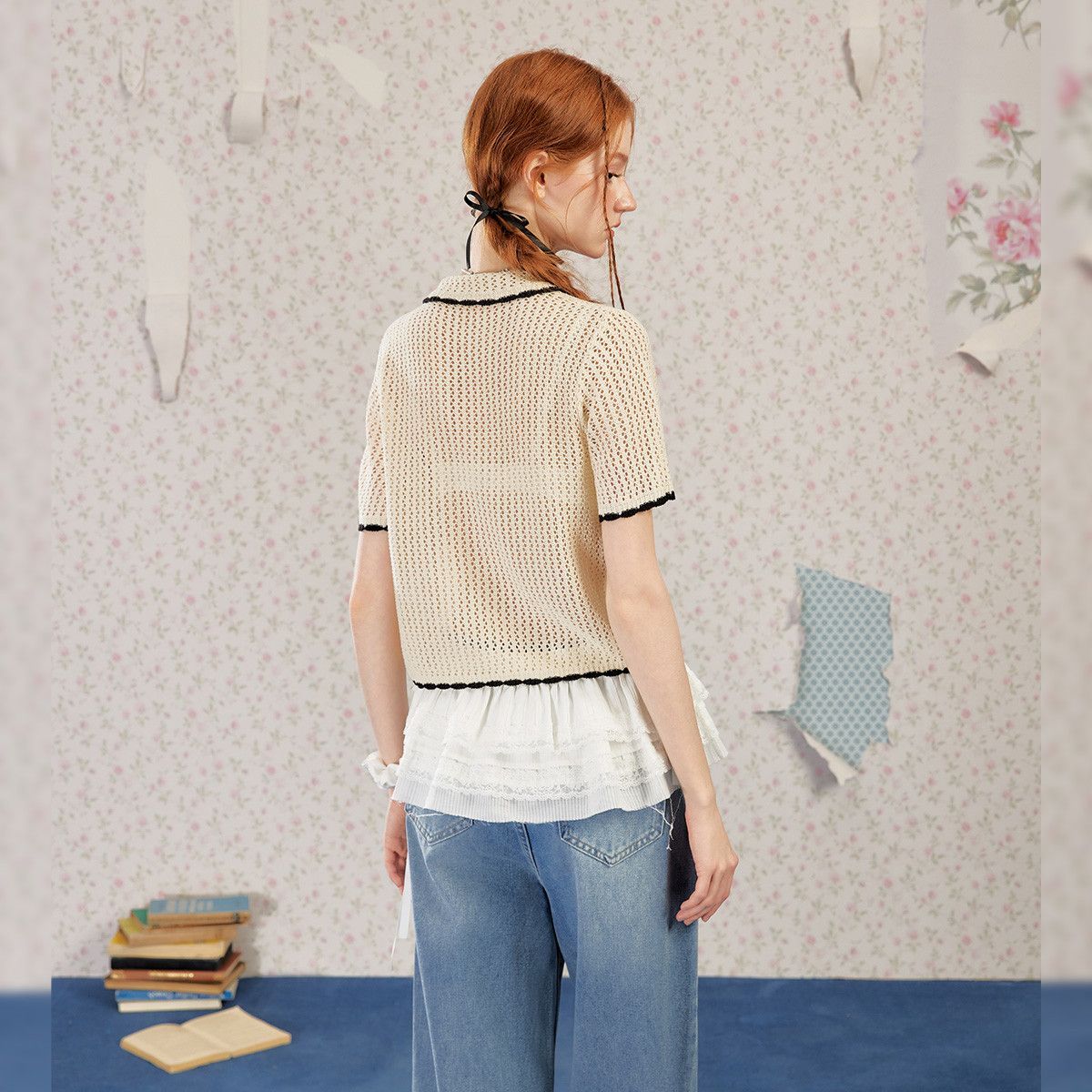 ผู้หญิงถักRibbedเสื้อChic Holl - Vintage Fashion Korea บทวิจารณ์และราคา