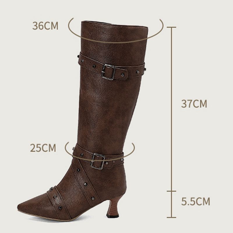 รองเท้าบูทสตรีความยาวระดับเข่า - Vintage Fashion Boots บทวิจารณ์และราคา