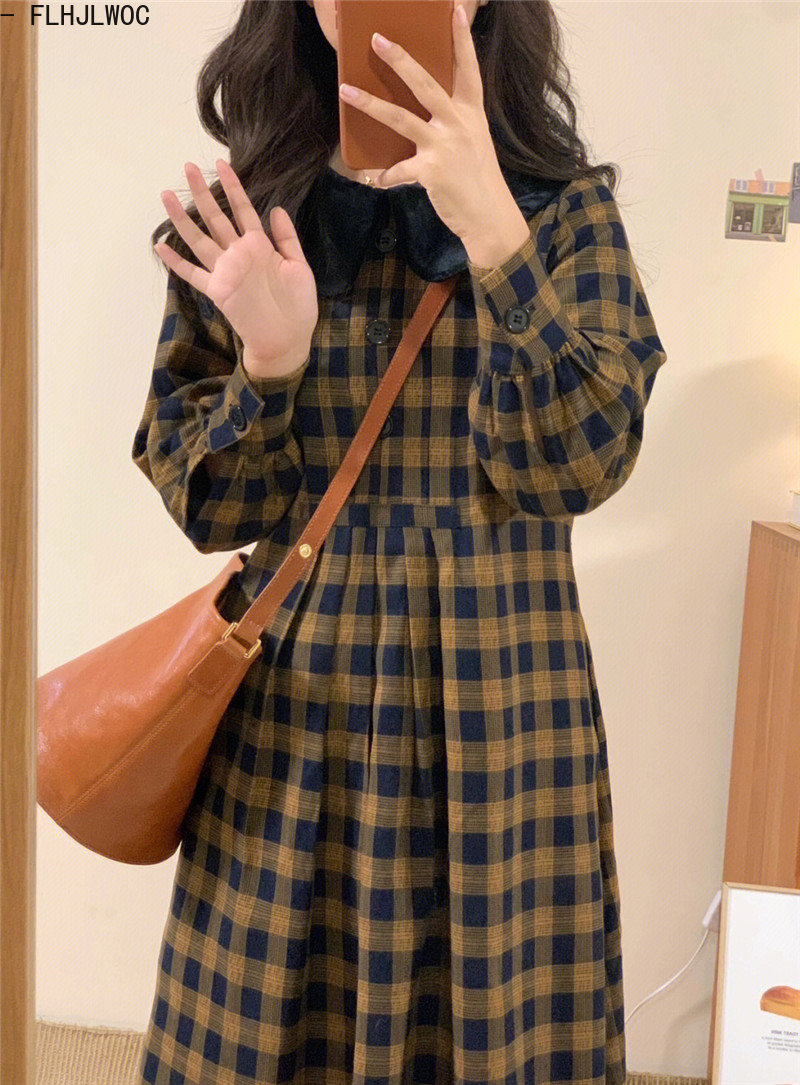 กาแฟลายสก๊อต2023ชุดแฟชั่นสตรีอ - Vintage Fashion Korea บทวิจารณ์และราคา