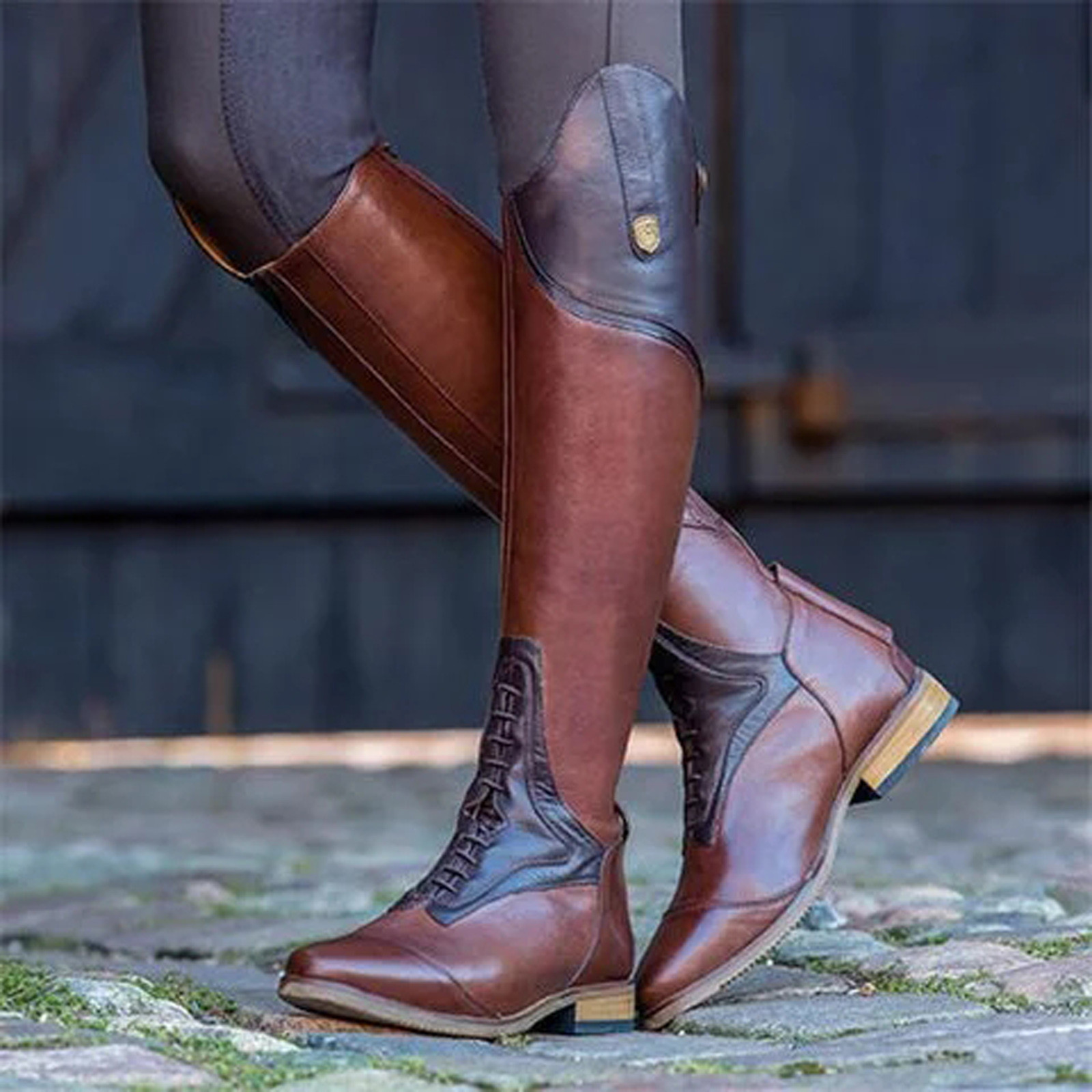 รองเท้าบูทหุ้มเข่า รองเท้าบูทล - Vintage Fashion Boots บทวิจารณ์และราคา