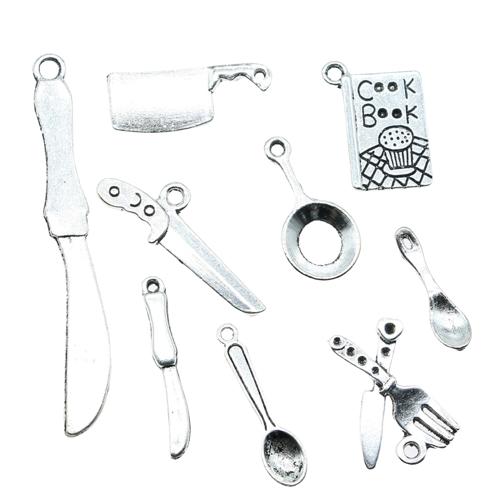 20pcs เครื่องครัว Charms สีเงิ - Vintage Fashion Coloring Book บทวิจารณ์และราคา