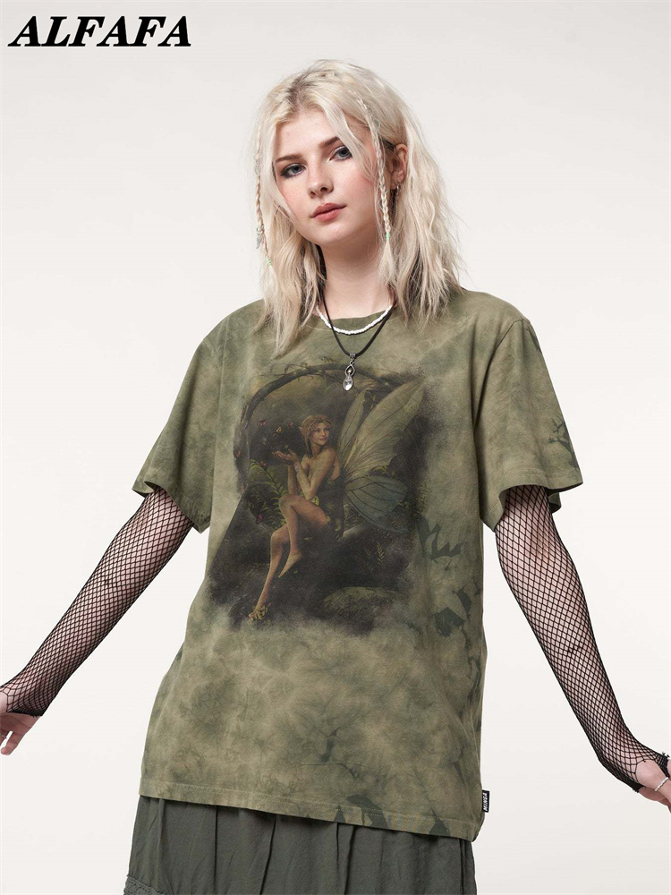 เสื้อยืดพิมพ์ลายมัดย้อมวินเทจข - Tie Dye Shirt Vintage บทวิจารณ์และราคา
