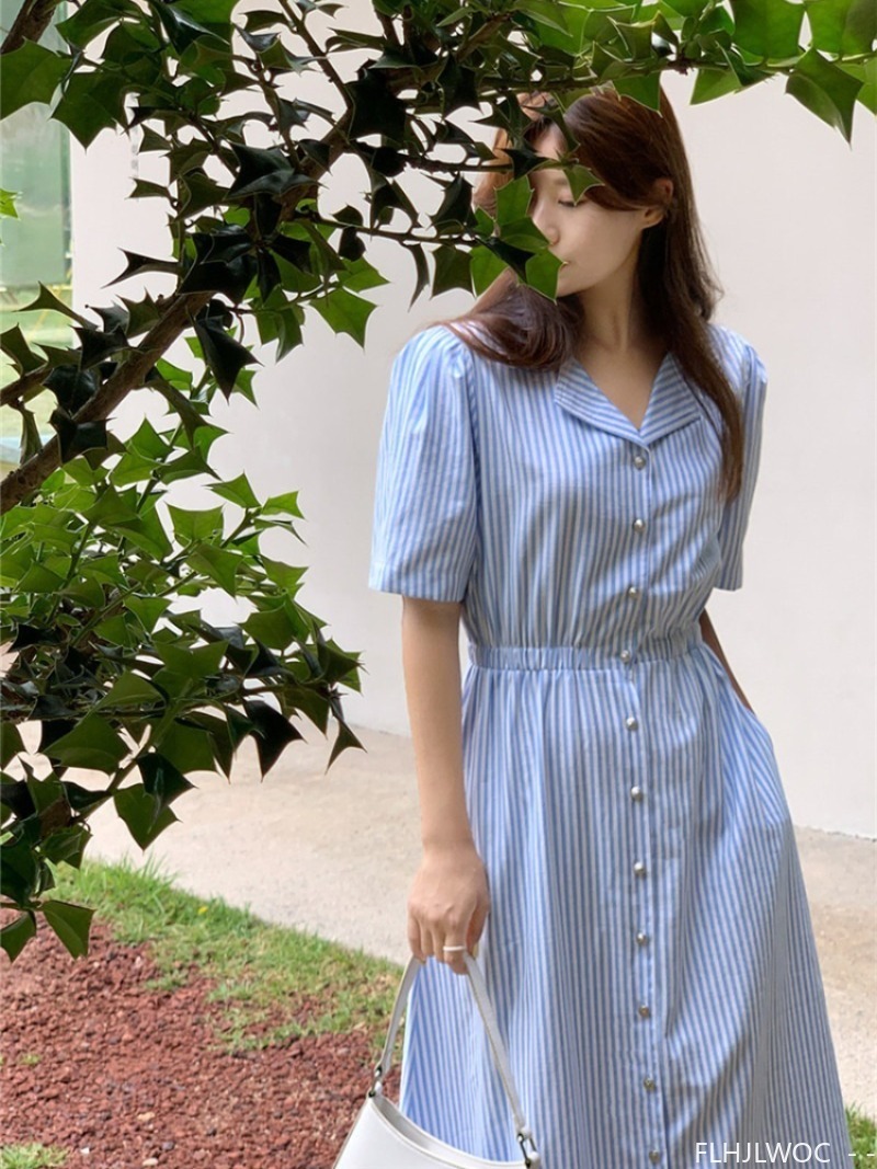 ผ้าฝ้ายลินินผู้หญิง Vestidos C - Vintage Fashion Korea บทวิจารณ์และราคา