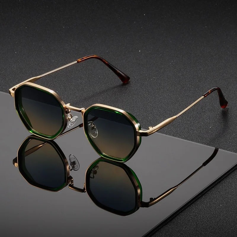 1 คู่ แว่นกันแดดแฟชั่นทรงกลมโล - Vintage Fashion Female บทวิจารณ์และราคา