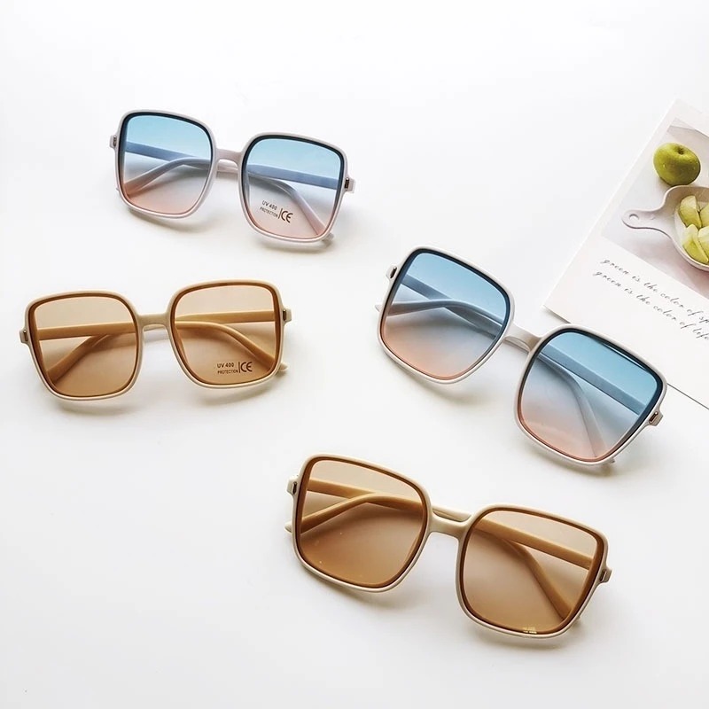 แว่นกันแดดทรงสี่เหลี่ยมขนาดใหญ - Vintage Fashion Female บทวิจารณ์และราคา