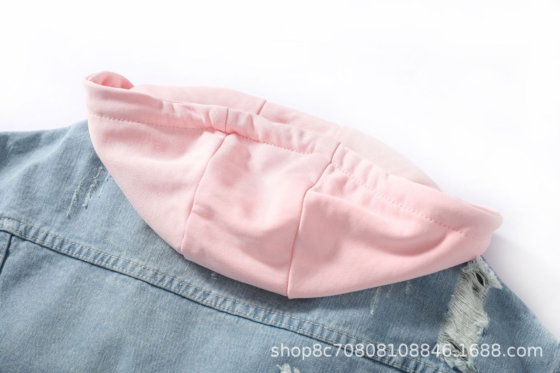 แจ็กเก็ตยีนส์สไตล์ยุโรปมีฮู้ดท - Patchwork Jean Jacket บทวิจารณ์และราคา