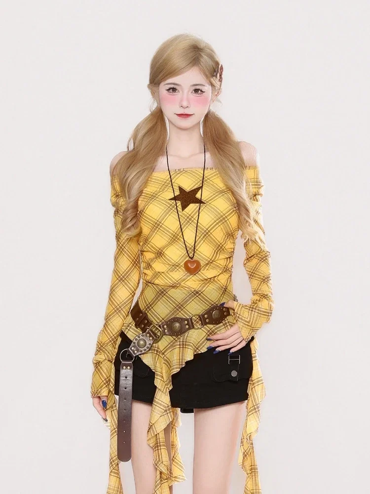 เสื้อยืดวินเทจลายสก๊อต Y2K สำห - Vintage Fashion Aesthetic บทวิจารณ์และราคา