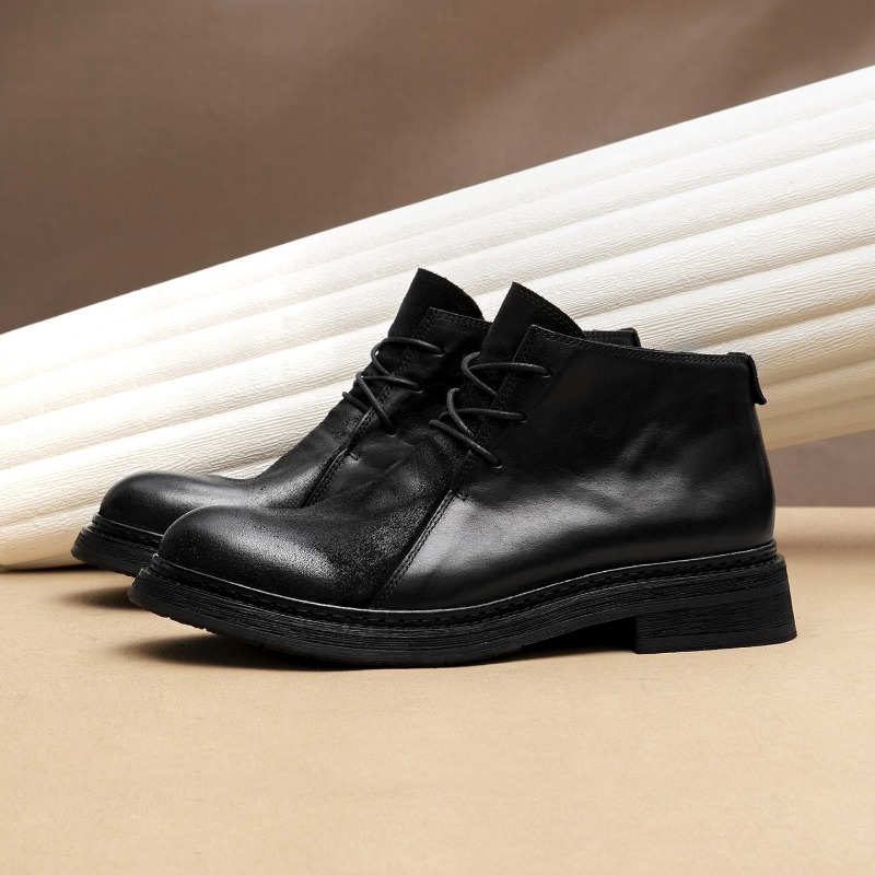 รองเท้าบูทหนังแท้สไตล์วินเทจสำ - Vintage Fashion Boots บทวิจารณ์และราคา