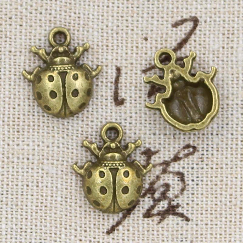 12Pcs Charms Ladybug Bug 16X14 - Vintage Fashion Bug บทวิจารณ์และราคา