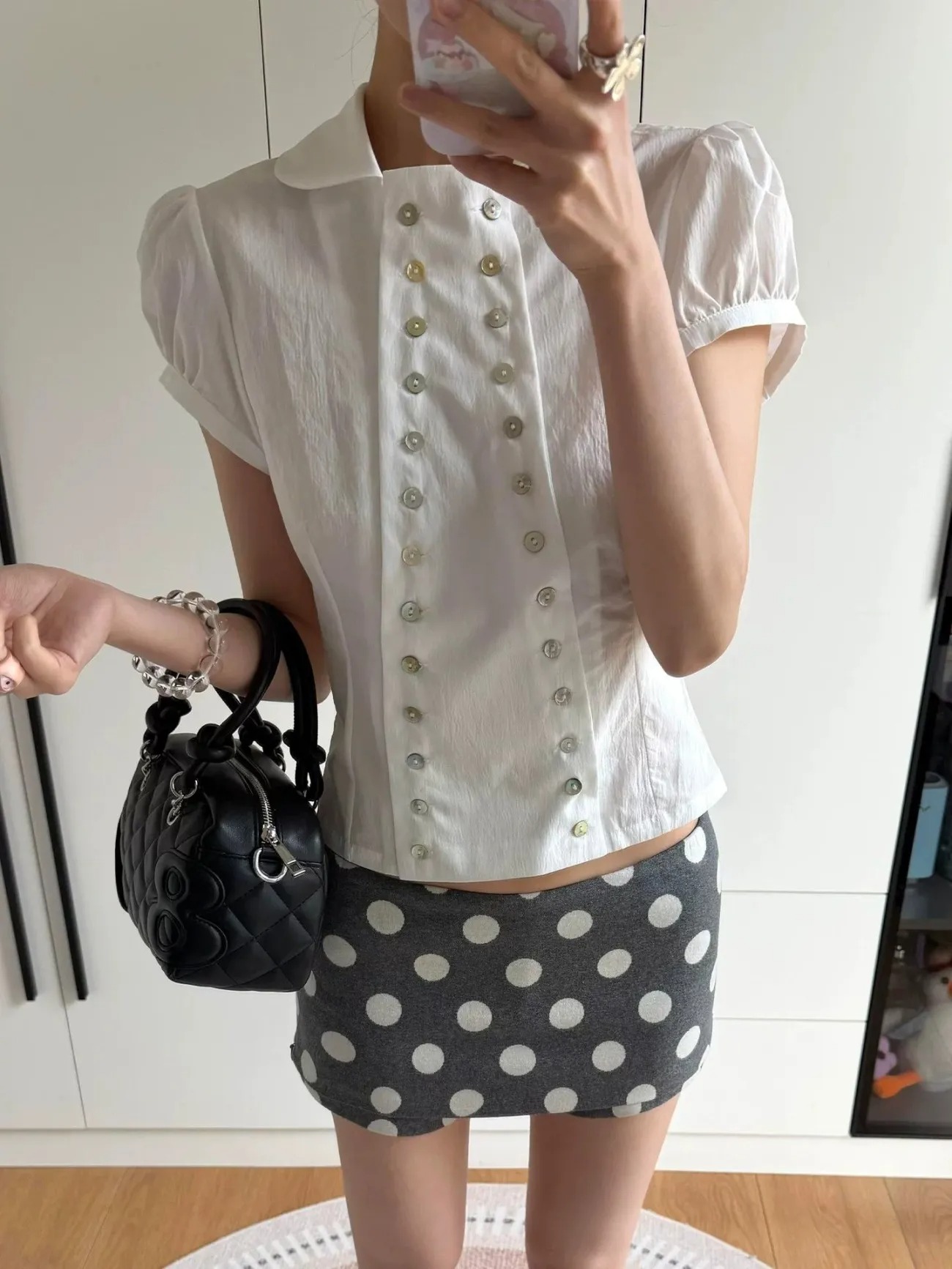 เสื้อเบลาส์คอปีเตอร์แพนสไตล์ Y - Vintage Fashion Korea บทวิจารณ์และราคา