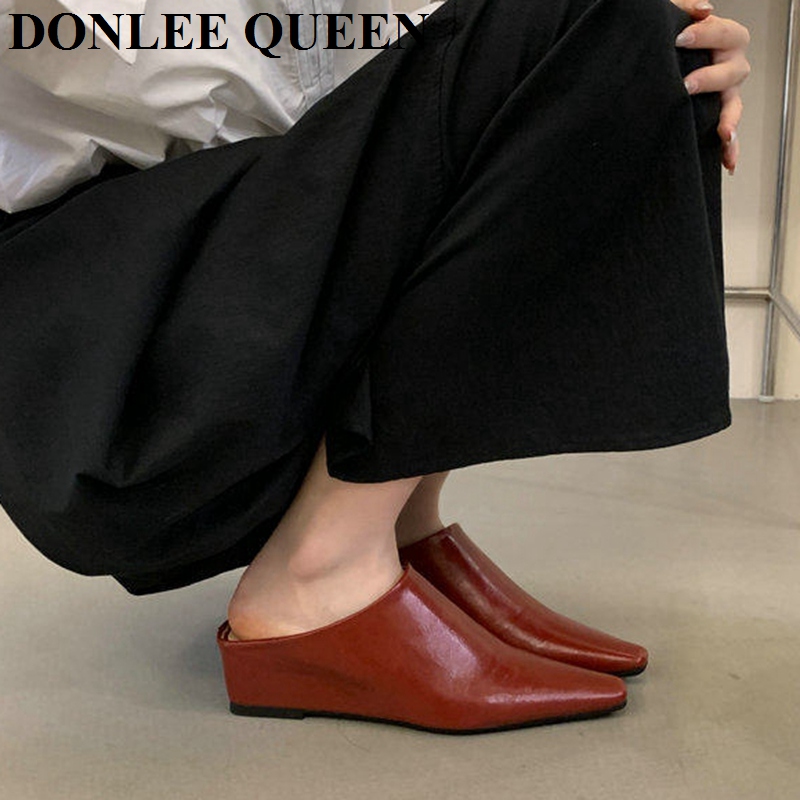 รองเท้าแตะส้นเตารีดแบบสวมสำหรั - Vintage Fashion Female บทวิจารณ์และราคา