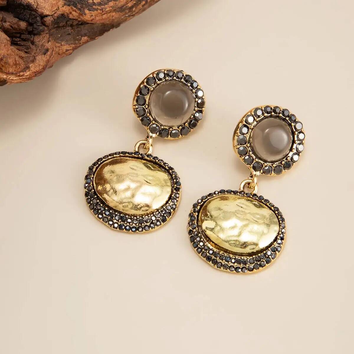 ต่างหูทรงรีเรขาคณิตทันสมัย Ing - Z Vintage Fashion บทวิจารณ์และราคา