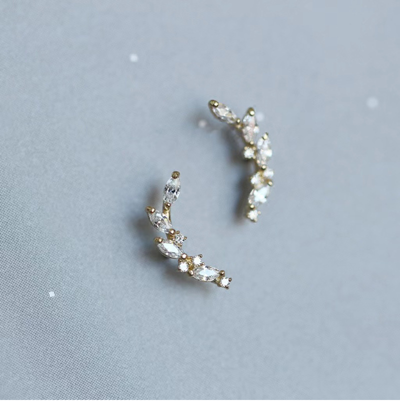 ต่างหูตุ้มหูข้าวสาลี zircon โค - Vintage Fashion Korea บทวิจารณ์และราคา