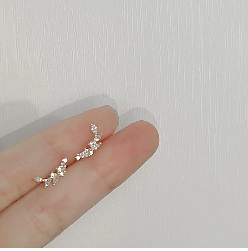 ต่างหูตุ้มหูข้าวสาลี zircon โค - Vintage Fashion Korea บทวิจารณ์และราคา