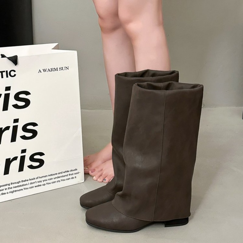 รองเท้าบูทแฟชั่นวินเทจหัวเหลี่ - Vintage Fashion Boots บทวิจารณ์และราคา