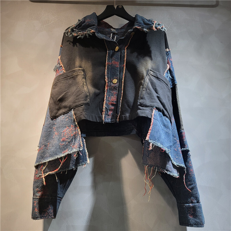 WTHT ใหม่แฟชั่นผู้หญิง Patchwo - Patchwork Jean Jacket บทวิจารณ์และราคา