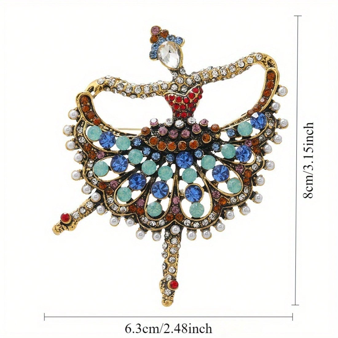 เข็มกลัดนักเต้นบัลเลต์โทนสีทอง - Vintage Fashion Enthusiasts บทวิจารณ์และราคา