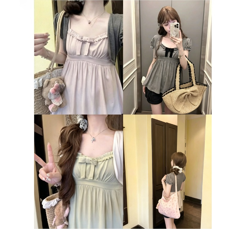 ชุดเสื้อสองชิ้นสไตล์เกาหลี Y2k - Vintage Fashion Retro Outfit บทวิจารณ์และราคา