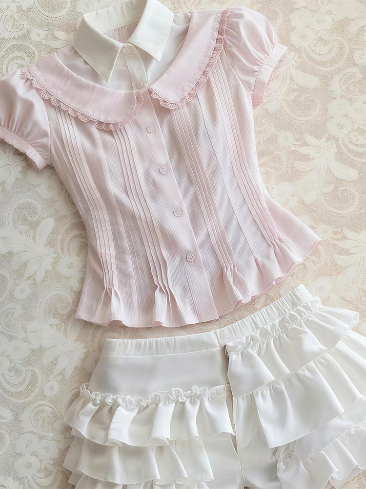 ชุดเซ็ต 2 ชิ้น เสื้อโปโล+กางเก - Vintage Fashion Korea บทวิจารณ์และราคา