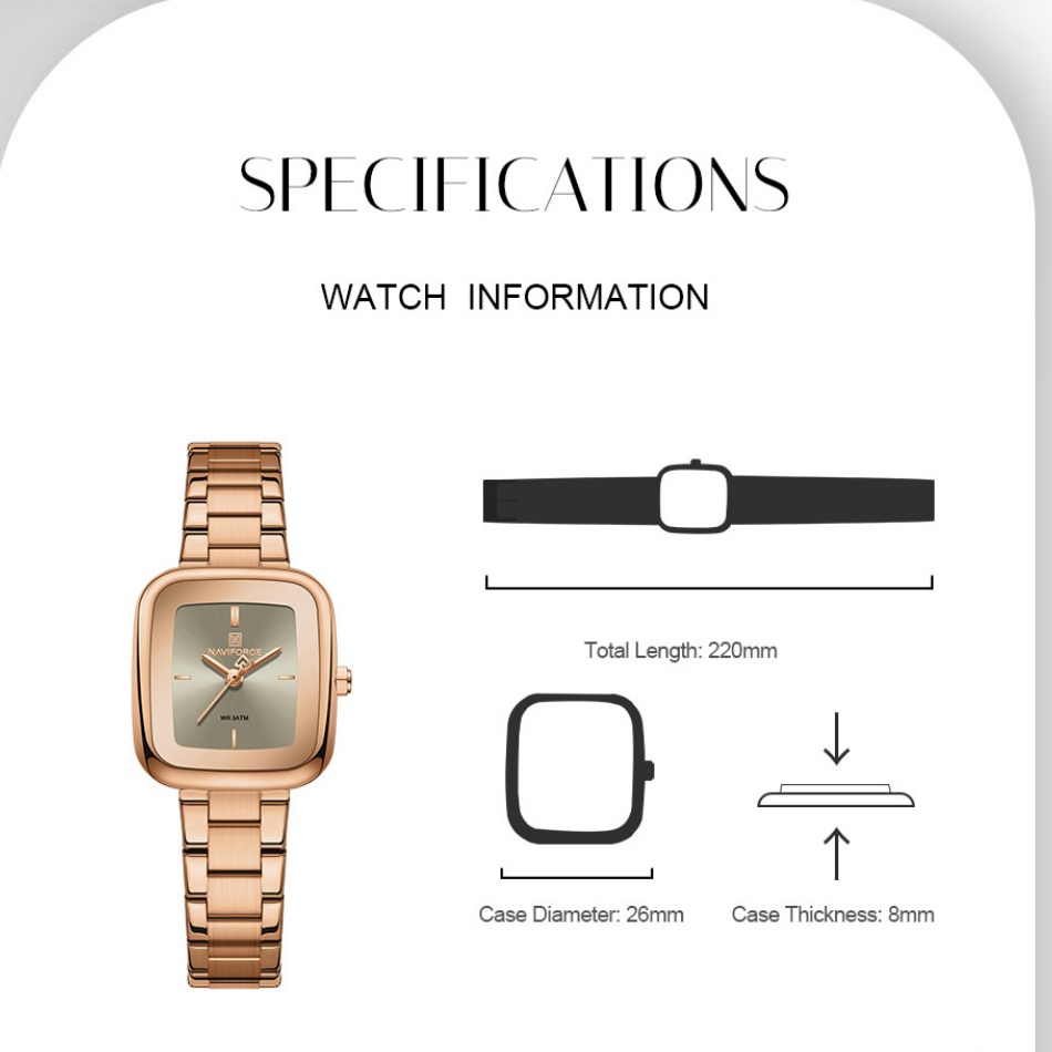 นาฬิกาข้อมือแฟชั่นวินเทจ NAVIF - Vintage Fashion Watches บทวิจารณ์และราคา