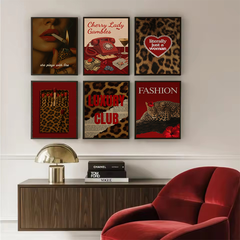 แฟชั่นลายเสือดาว โปสเตอร์ติดผน - Vintage Vogue Fashion Poster บทวิจารณ์และราคา