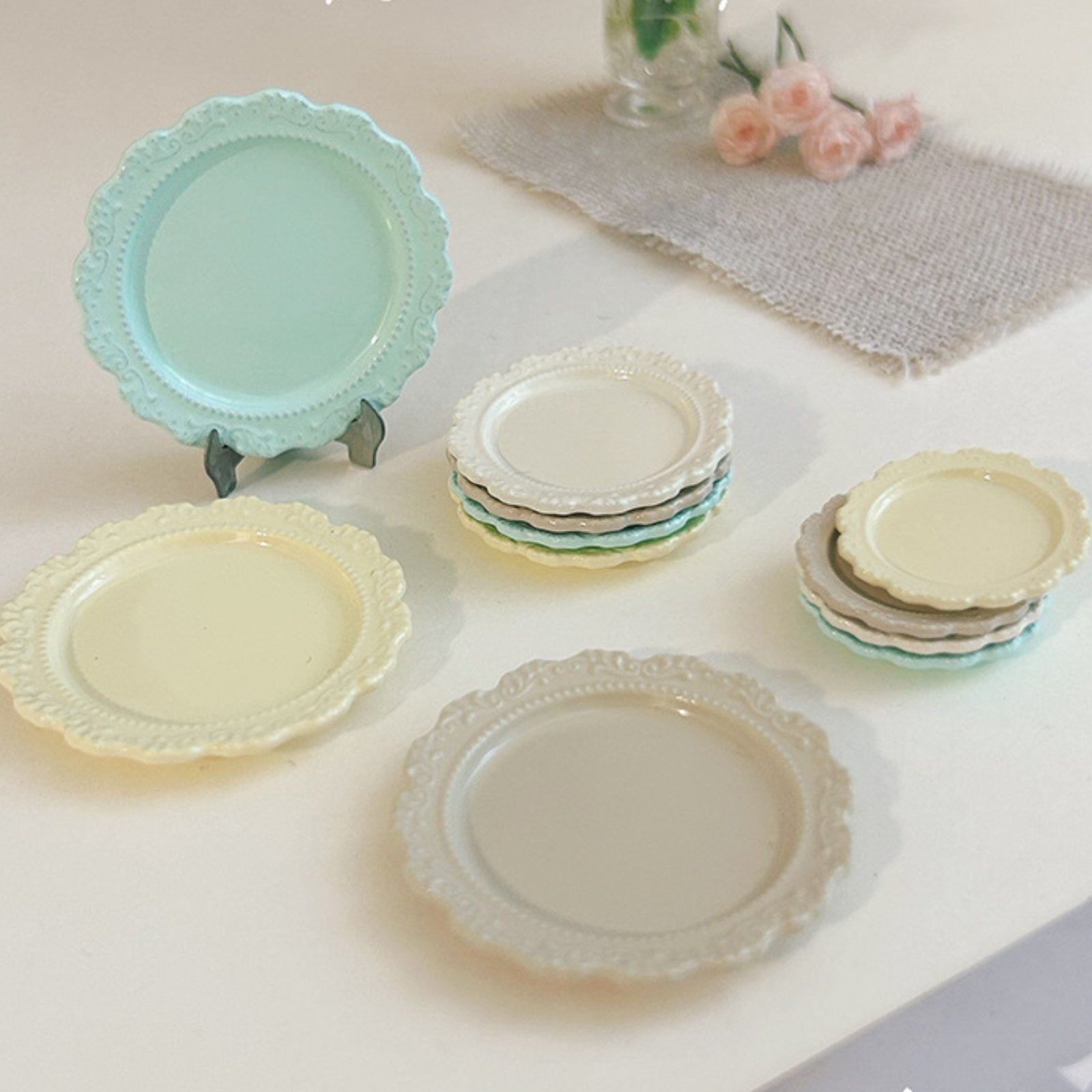 จานอาหารจิ๋ว จานตกแต่งสไตล์วิน - Vintage Fashion Plates Toy บทวิจารณ์และราคา