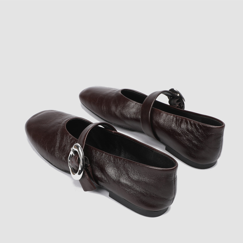 รองเท้าผู้หญิงแบบแมรี่เจน หนัง - Vintage Fashion Aesthetic บทวิจารณ์และราคา