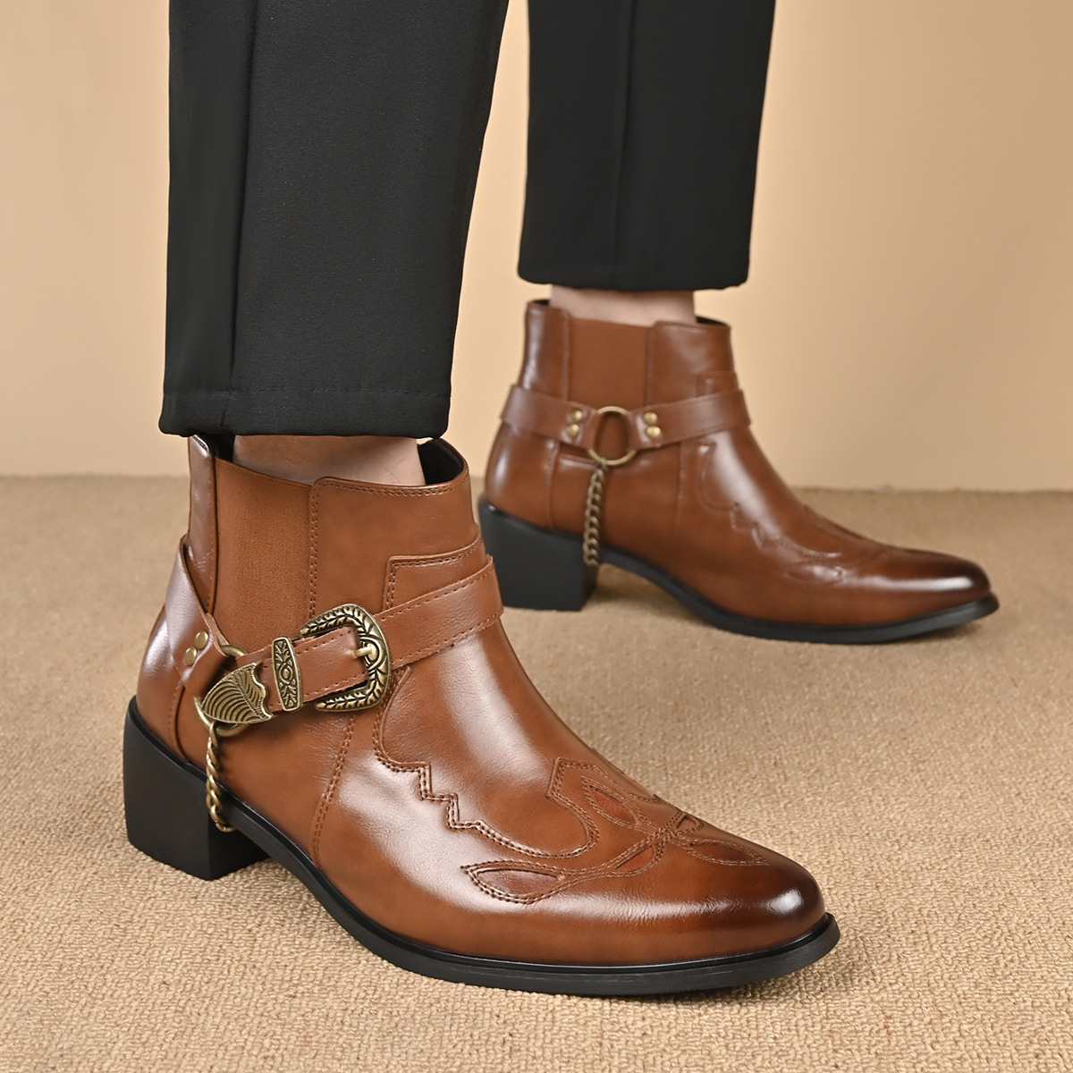 รองเท้าบูทคาวบอยวินเทจหนังแท้ท - Vintage Fashion Boots บทวิจารณ์และราคา