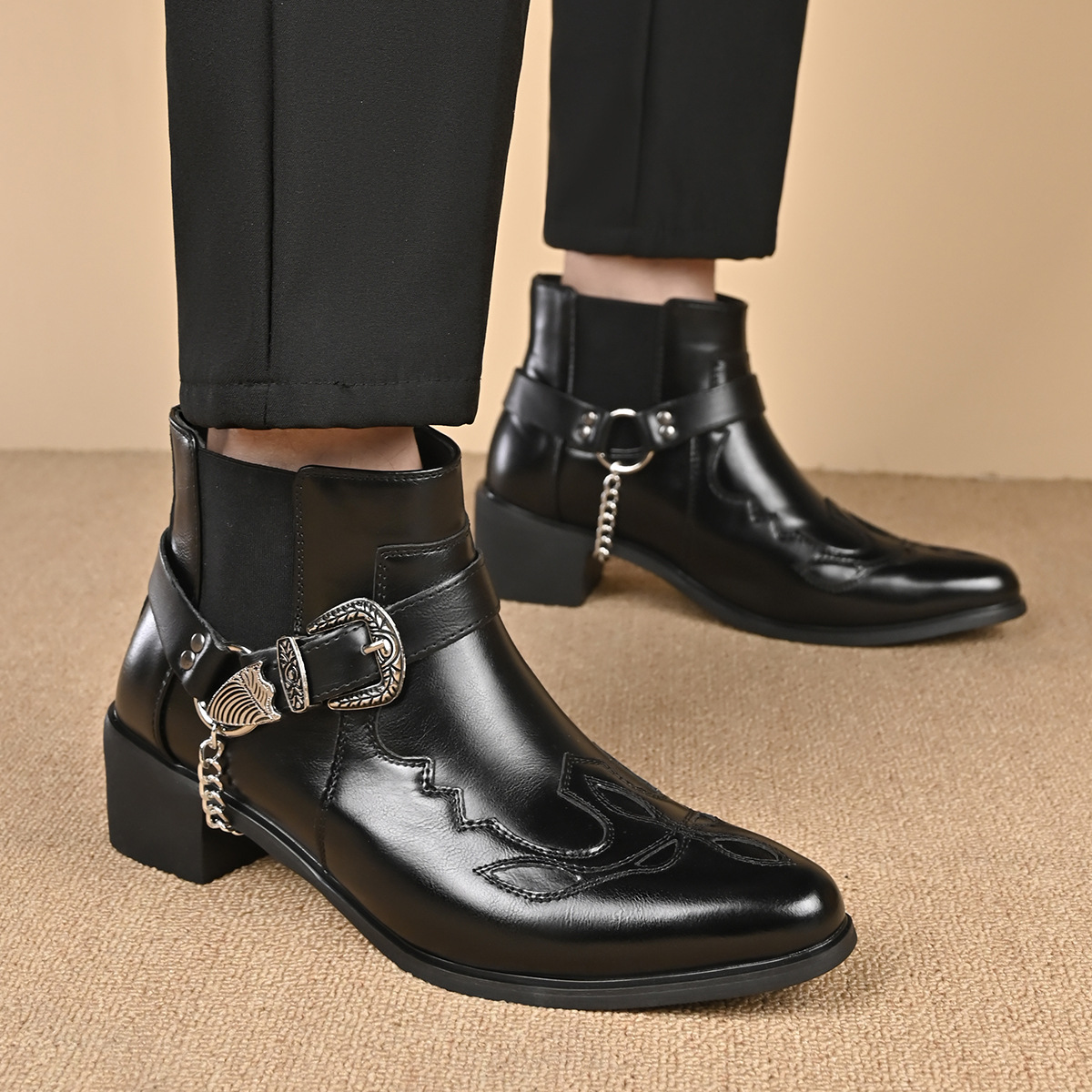 รองเท้าบูทคาวบอยวินเทจหนังแท้ท - Vintage Fashion Boots บทวิจารณ์และราคา