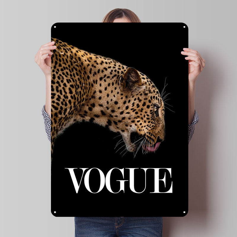 Vogue แฟชั่นโปสเตอร์ป้ายโลหะโป - Vintage Fashion Vogue บทวิจารณ์และราคา