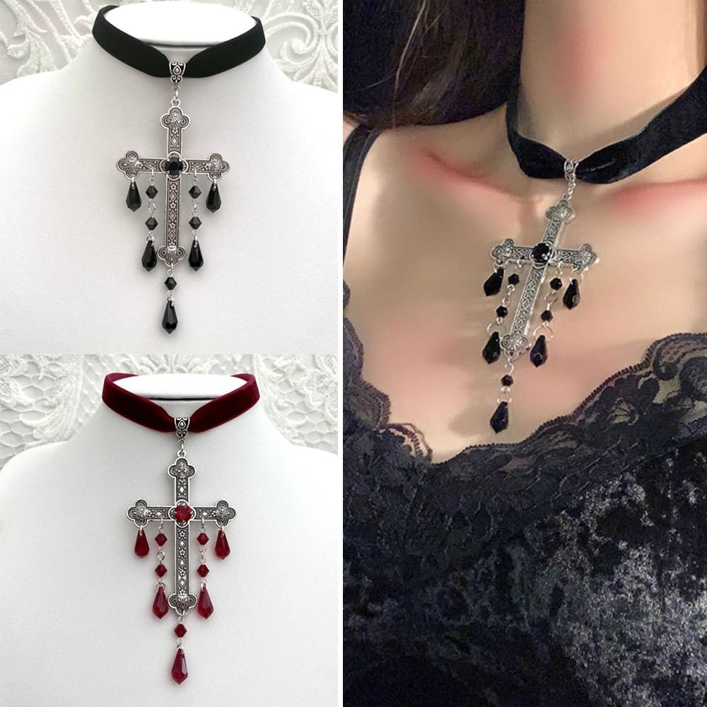 สร้อยคอจี้กางเขนขนาดใหญ่สไตล์เ - Vintage Fashion Retro Outfit บทวิจารณ์และราคา